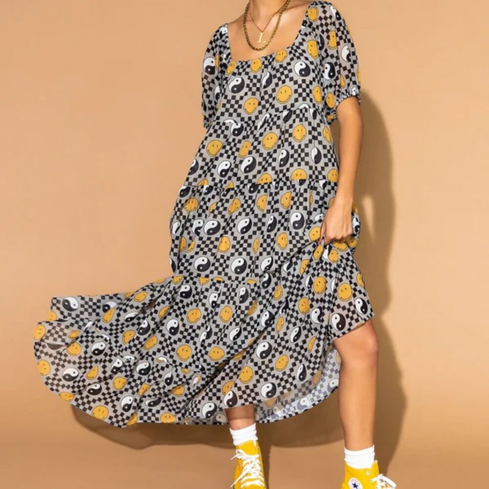 Dressed in LALA Black and Yellow Maxi Dress